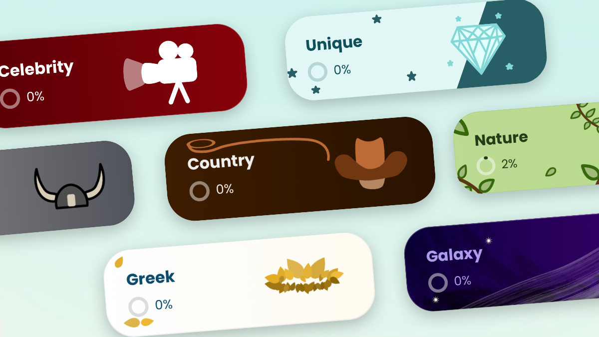 Baby name categories